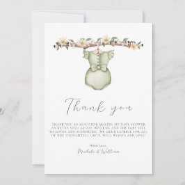 Cute Boho Kleren Baby Shower Bedankkaart