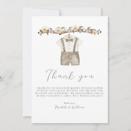 Cute Boho Kleren Baby Shower Bedanktkaart Bedankkaart