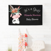 Cute Boho Koe Chalkboard Baby shower Banner (Insitu)