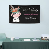 Cute Boho Koe Chalkboard Baby shower Banner (Beurs)
