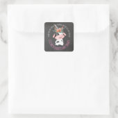 Cute Boho Koe-karton Baby shower Vierkante Sticker (Tas)