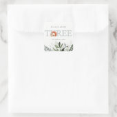 Cute Boho Lion Foliage 3rd Third Birthday Party Vierkante Sticker (Tas)