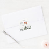 Cute Boho Lion Foliage 5e vijfde verjaardag Vierkante Sticker (Envelop)