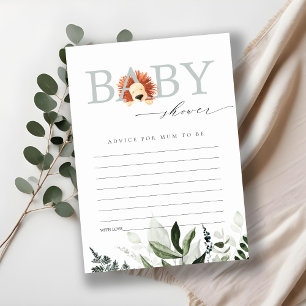 Cute Boho Lion Foliage Advocate voor mum Baby show Informatiekaartje