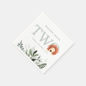 Cute Boho Lion Foliage Tweede verjaardag Servet (Hoek)