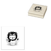 Cute Boho Lion Oerwoud Baby shower Rubberstempel (Gestempeld)