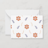 Cute Boho Madeliefjes Dankkaart Notitiekaartje (Achterkant)
