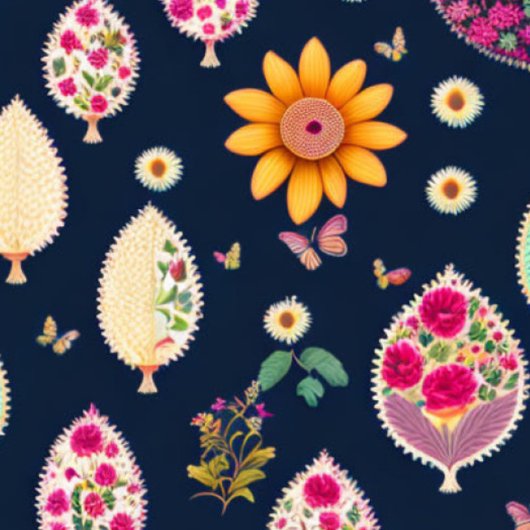 Cute boho modern elegant florretro stijlvol tote bag