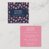 Cute Boho Mushroom Pattern Vierkante Visitekaartje (Voorkant / Achterkant)