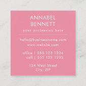 Cute Boho Mushroom Pattern Vierkante Visitekaartje (Achterkant)