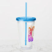 Cute Boho Ombre Monogram Acrylknoltablet Acryl Drinkbeker (Rechts)