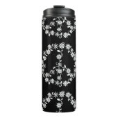 Cute Boho Pattern Peace Symbol Thermosbeker (Voorkant)