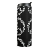 Cute Boho Pattern Peace Symbol Thermosbeker (Gedraaid links)