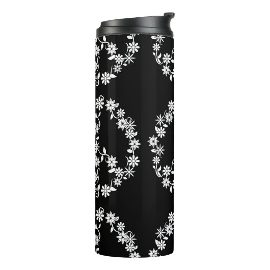 Cute Boho Pattern Peace Symbol Thermosbeker (Gedraaid links)