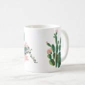 Cute Boho Personalized Cactus Koffiemok (Voorkant rechts)