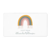 Cute Boho Rainbow a Gift van gepersonaliseerd Etiket (Voorkant)