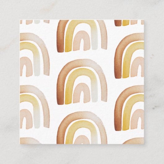 Cute Boho Rainbow Book Request Baby shower Card Informatiekaartje (Achterkant)