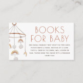 Cute Boho Rainbow Book Request Baby shower Informatiekaartje (Voorkant)
