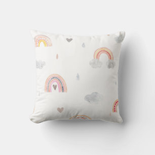 Cute Boho Rainbow en Clouds Kussen