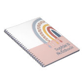 Cute Boho Rainbow Kantoor School Notitieboek (Rechterzijde)