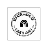 Cute Boho Rainbow Logo Custom Rubberstempel (Afrduk)