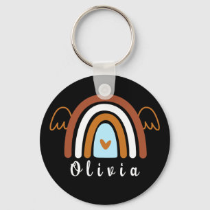 Cute Boho Rainbow met persoonlijke naam Sleutelhanger