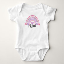 Cute Boho Rainbow Mini Script Matching Baby Bodysu