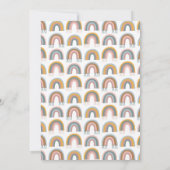 Cute Boho Rainbow Minimalist Baby shower Kaart (Achterkant)