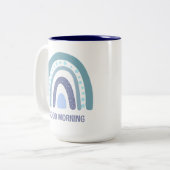 Cute Boho Rainbow Morning Coffee Mug Tweekleurige Koffiemok (Voorkant links)