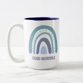 Cute Boho Rainbow Morning Coffee Mug Tweekleurige Koffiemok (Links)