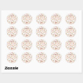 Cute Boho Rainbow Pattern Custom Name Bedankt Ronde Sticker (Vel)