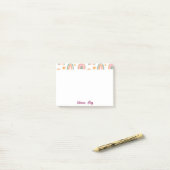 Cute Boho Rainbow Pattern Name Personalized Post-it® Notes (Op bureau)