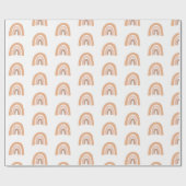 Cute Boho Rainbow Pink Pastel Cadeaupapier (Vlak)