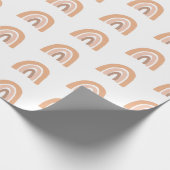 Cute Boho Rainbow Pink Pastel Cadeaupapier (Hoek)