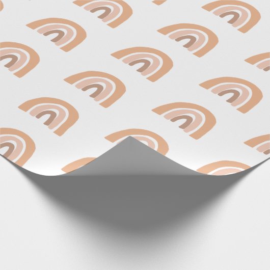 Cute Boho Rainbow Pink Pastel Cadeaupapier (Hoek)