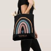 Cute Boho Rainbow Pink Pastel Canvas tas (Dichtbij)