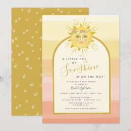 Cute Boho Rainbow Ray van Sunshine Baby shower Kaart