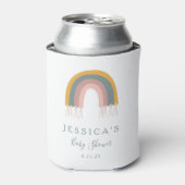 Cute Boho Rainbow Simple Baby shower Custom Blikjeskoeler (Blikje Voorkant)