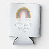 Cute Boho Rainbow Simple Baby shower Custom Blikjeskoeler (Voorkant)