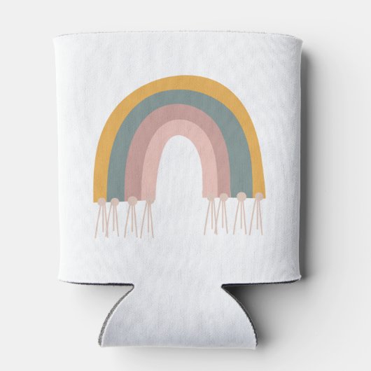 Cute Boho Rainbow Simple Baby shower Custom Blikjeskoeler (Achterkant)