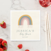 Cute Boho Rainbow Simple Baby shower Custom Servet (Insitu)