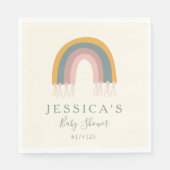 Cute Boho Rainbow Simple Baby shower Custom Servet (Voorkant)