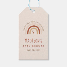 Cute Boho Rainbow Terracotta Baby shower Moon Star Cadeaulabel