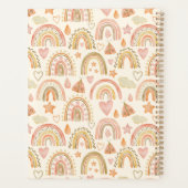 Cute Boho Rainbows Pattern Custom Name Planner (Achterkant)