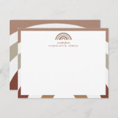 Cute Boho Regenboog Kinderen Briefpapier Notitiekaartje (Voorkant / Achterkant)