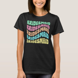 Cute Boho Retro Bachelorette Party Bridesmaid T-shirt