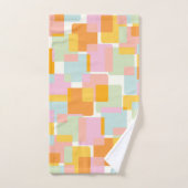 Cute Boho Retro Pastel Geometric Shape Art Bad Handdoek (Handdoek)