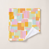 Cute Boho Retro Pastel Geometric Shape Art Bad Handdoek (Wasdoekje)