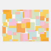Cute Boho Retro Pastel Geometric Shape Art Inpakpapier Vel (Voorkant 3)