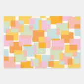 Cute Boho Retro Pastel Geometric Shape Art Inpakpapier Vel (Voorkant)